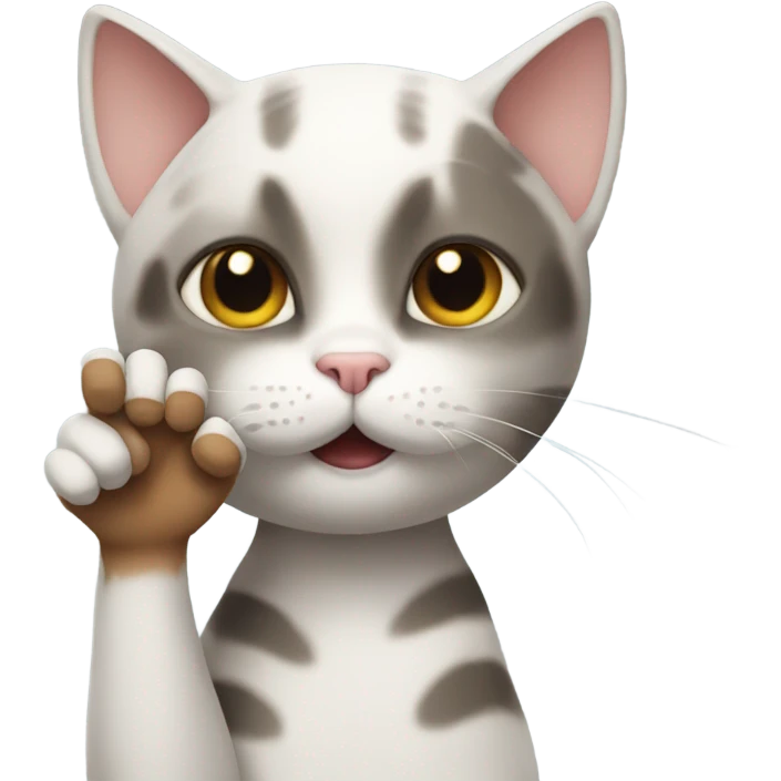Cat with arm  emoji