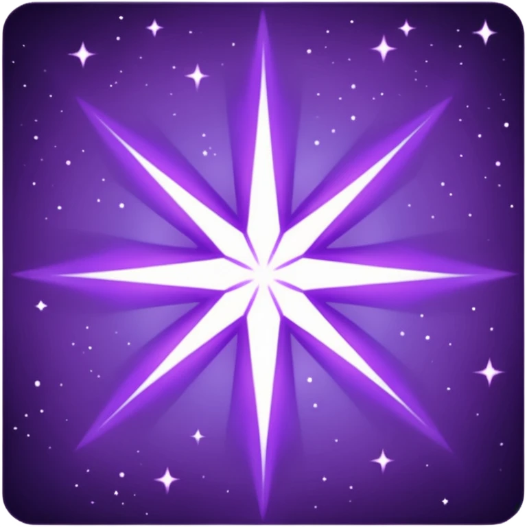 Purple void star that looks ethereal and only has four points emoji