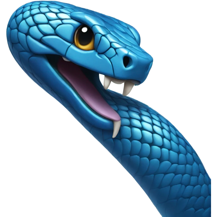 Blue snake emoji