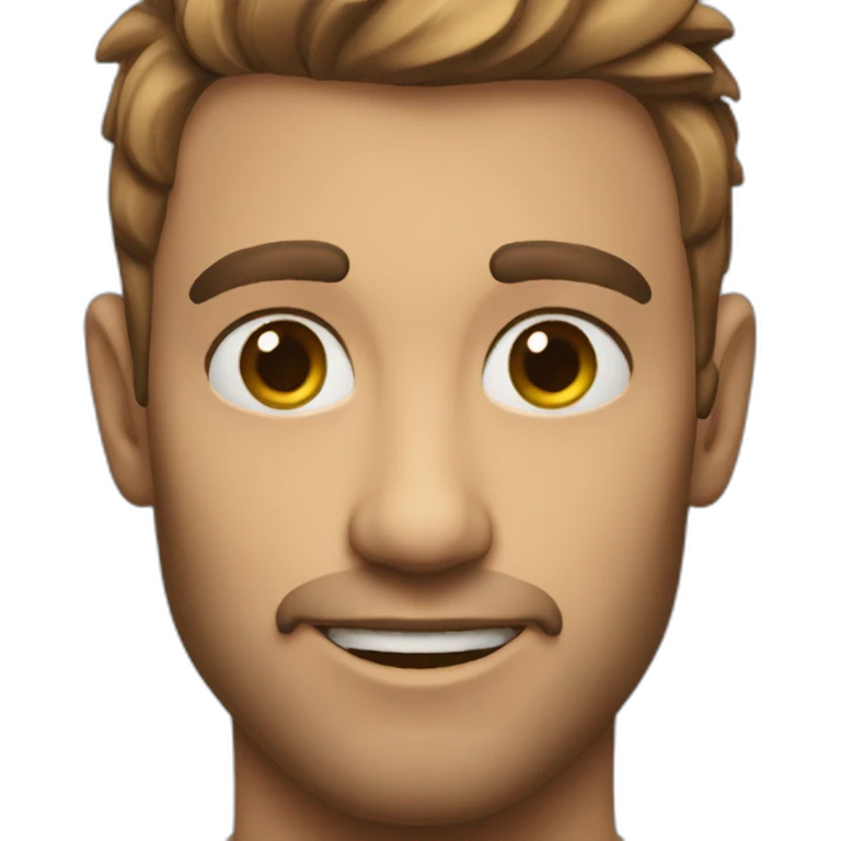 friendly gaze from handsome man emoji
