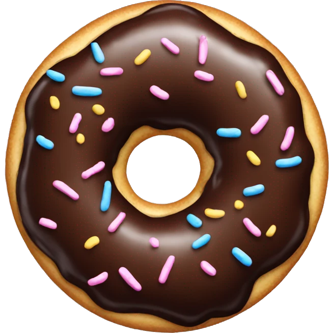 a chocolate donut ball emoji