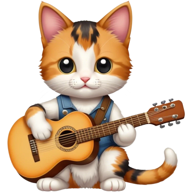 A kitten named Jacob playing guitar  emoji