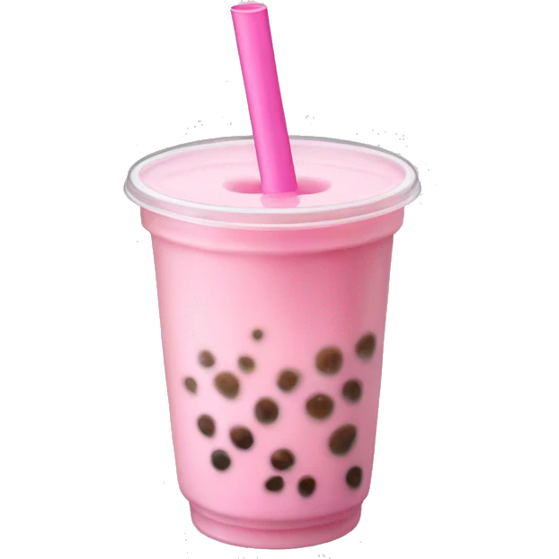 Bubble tea pink milk emoji