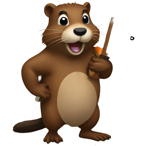 A beaver holding a sign that says KLIPZ  emoji