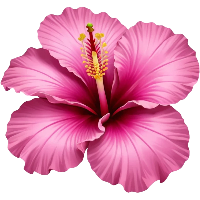 Pink hibiscus flower emoji
