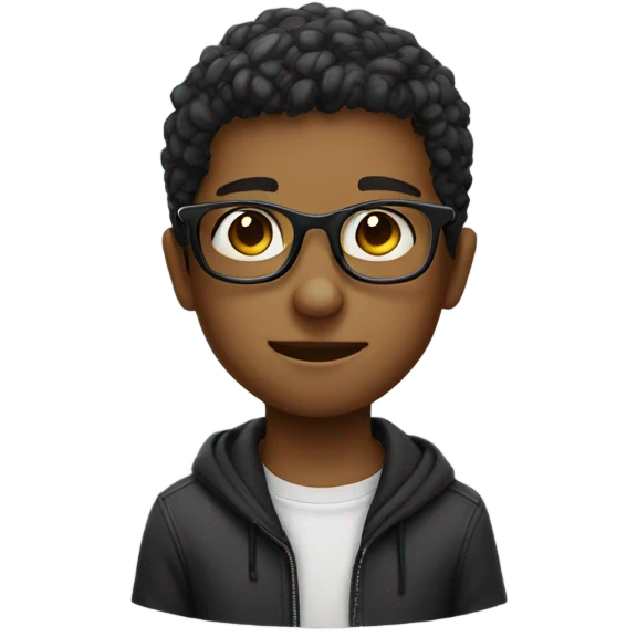 cute boy with glasses emoji