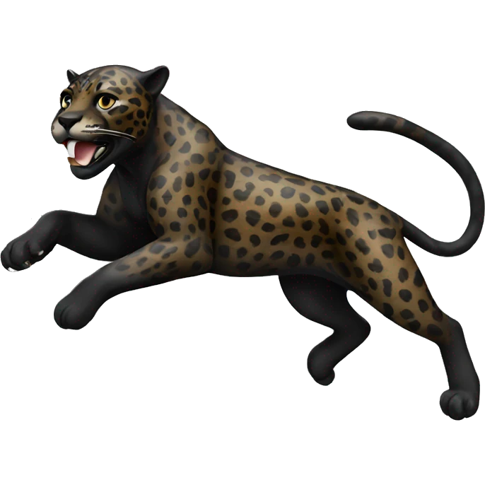 black running jaguar emoji
