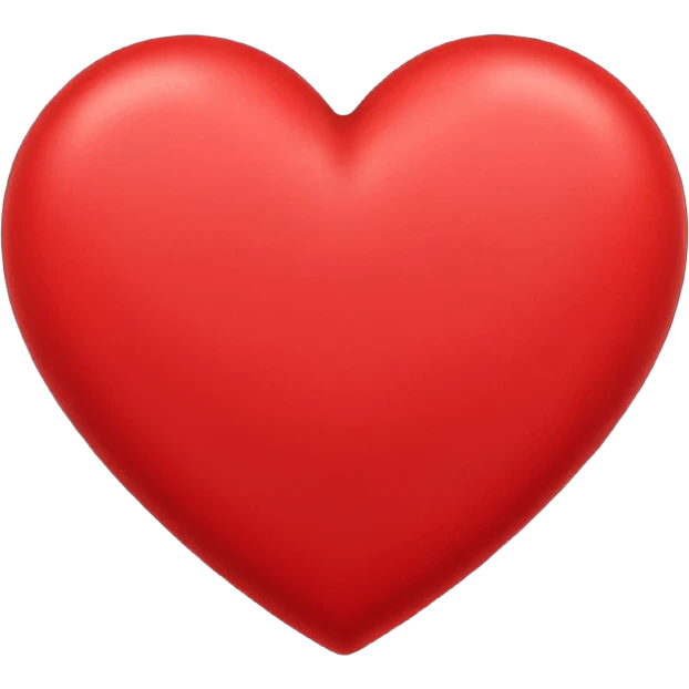 heart with a velvet matte finish emoji