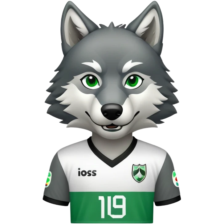 Wolf trägt ein Borussia Mönchen Gladbach Trikot  emoji