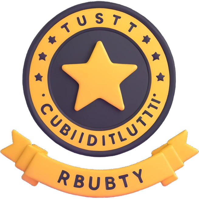 trust badge, reliability seal, credibility rating emoji