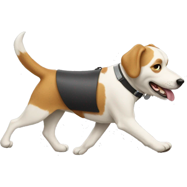 Dog walking a dog emoji