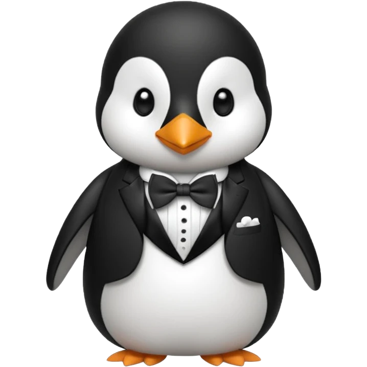 penguin with bow tie  emoji