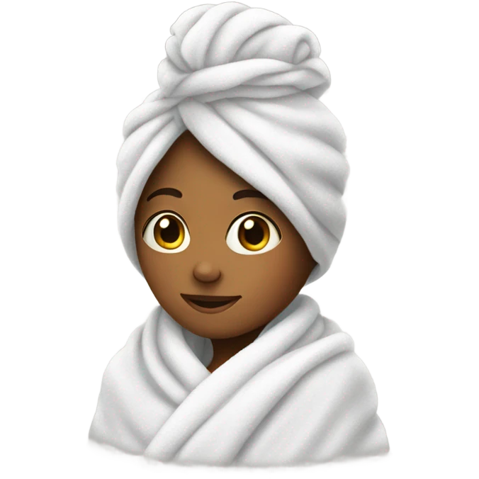 Girl but in towel emoji