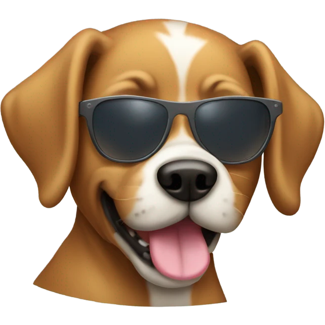 Dog with sunglasses emoji