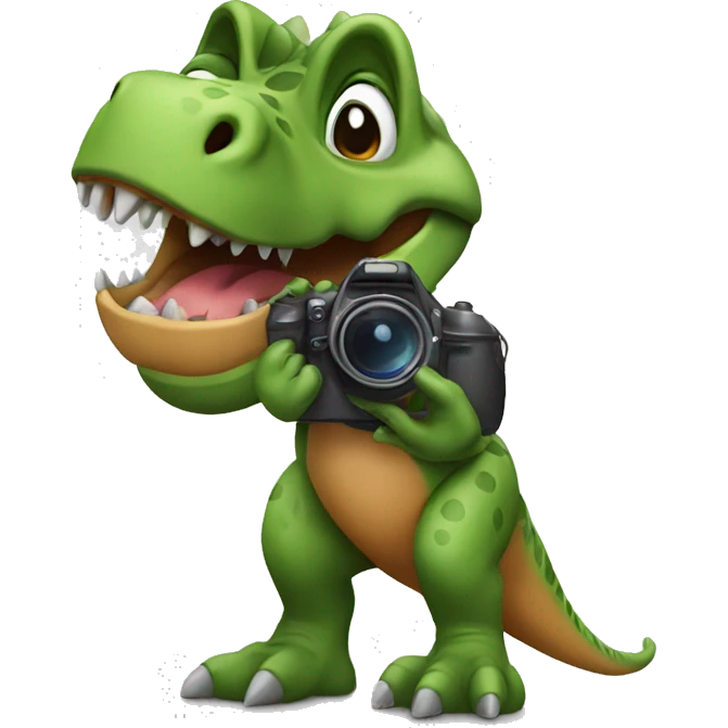 Dinosaur photographer emoji