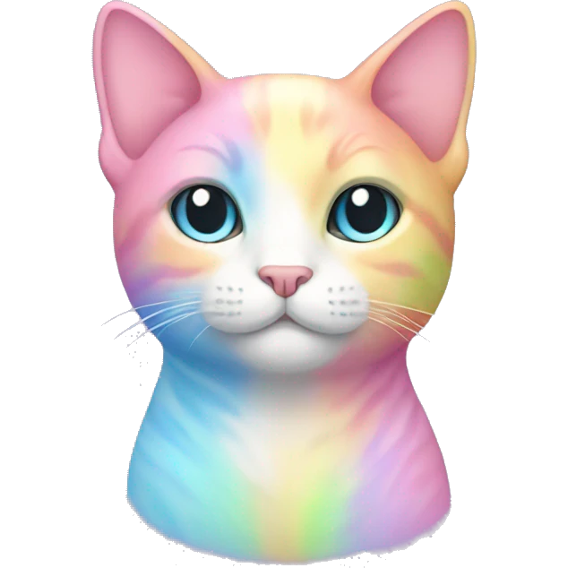 Pastel rainbow cat  emoji