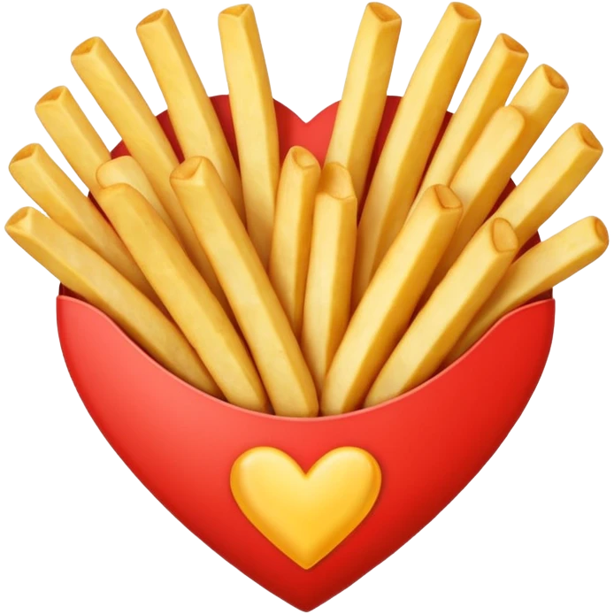 French fries in heart shape emoji