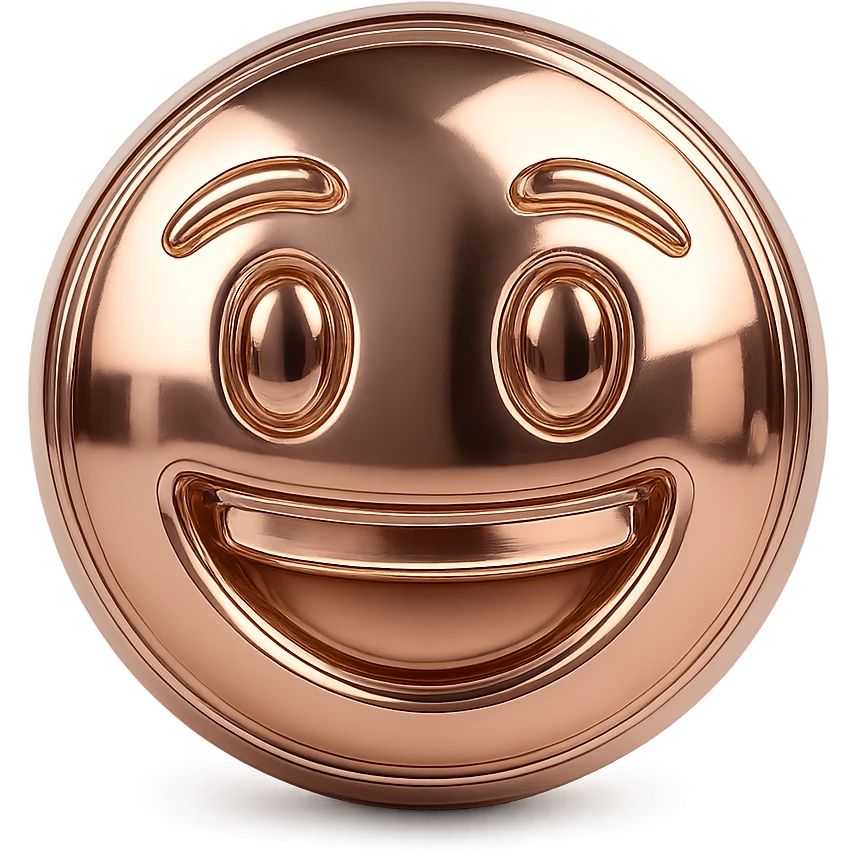 metallic shine rose gold emoji emoji