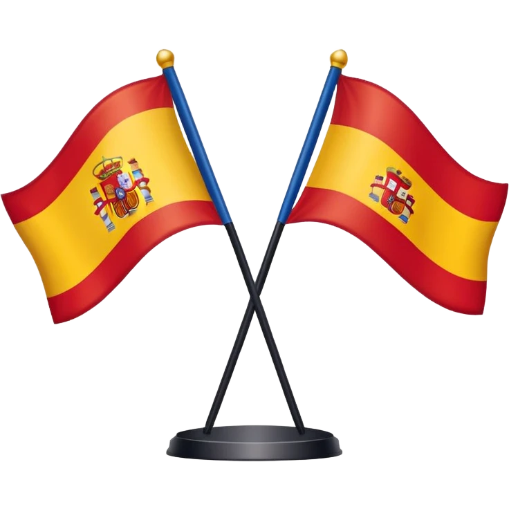 À flag with Spain and France flag emoji
