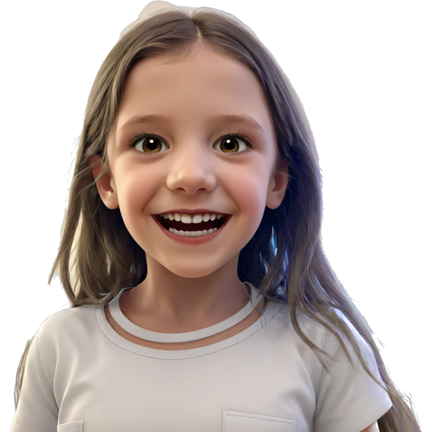 smiling girl in horror theme emoji