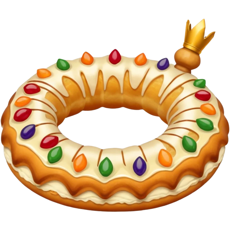 rosca de reyes tradicional sin velas emoji