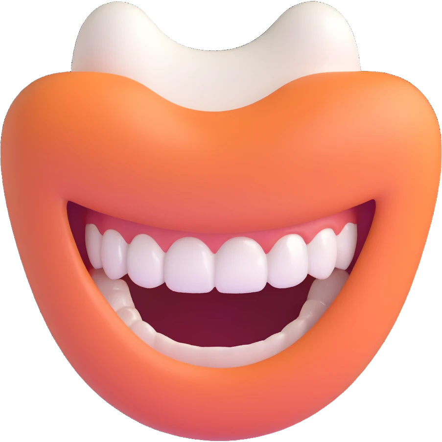 wide smile missing one tooth emoji