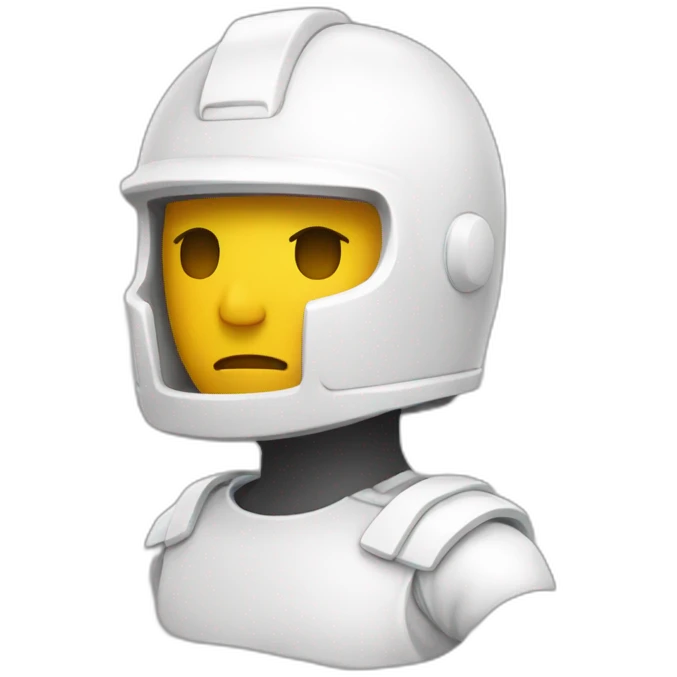 torso-abogado-con-casco-blanco emoji