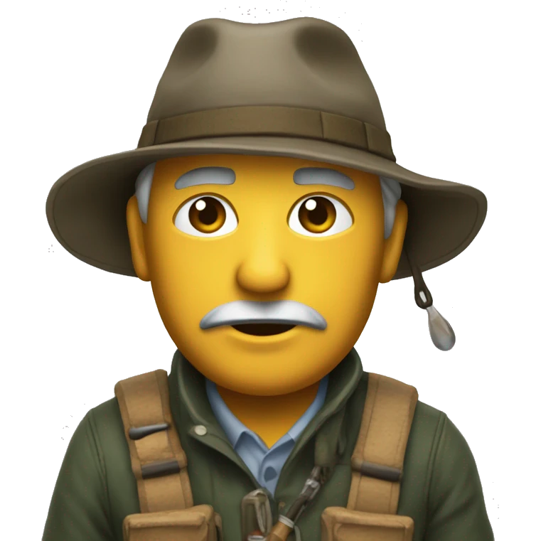 Un pêcheur étonné  emoji