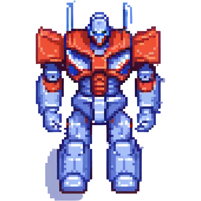 Optimus Prime, pixel art style emoji