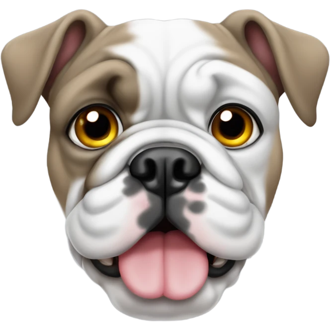 Bulldog francés bebe gris con ojos grises  emoji