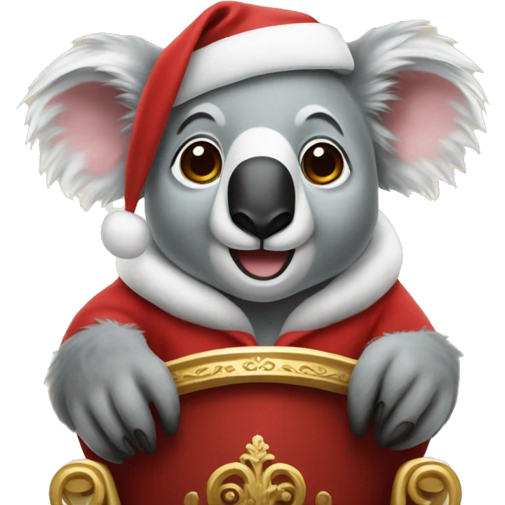 Koala on sleigh christ emoji