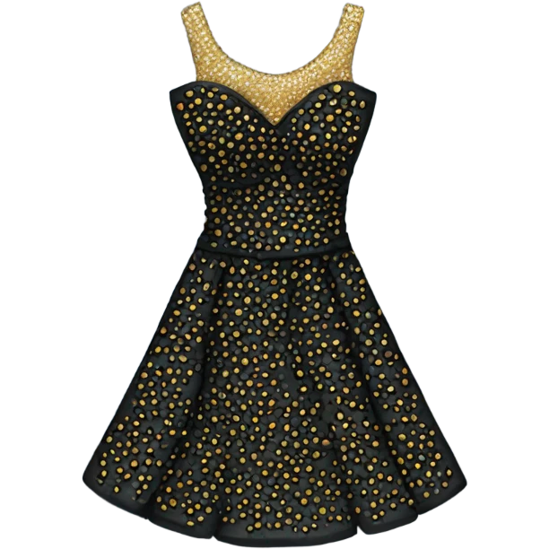 Dress with caviar tins on it emoji