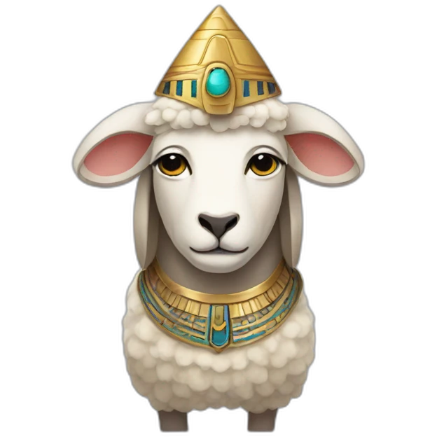 Sheep dress like an egyptian emoji