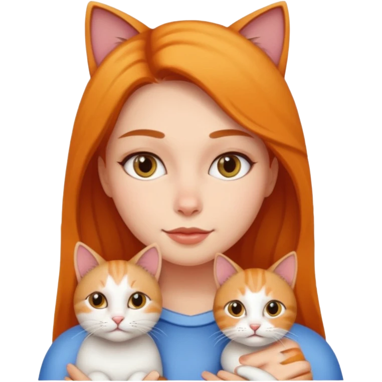 Cat with woman emoji
