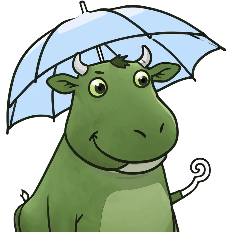 cow with an umbrella  emoji
