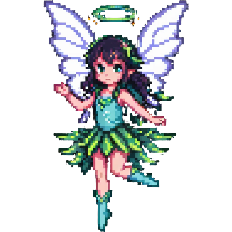 fairy with wings flying pose emoji