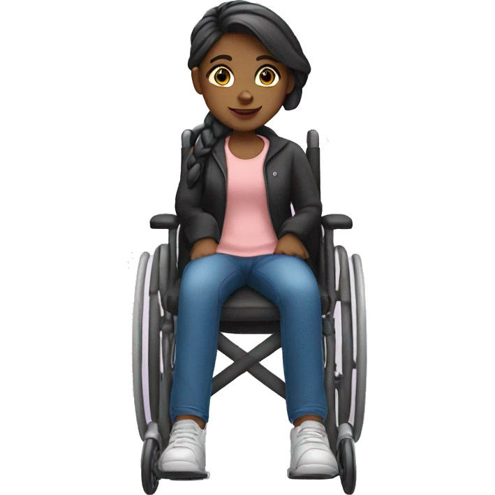 Girl with a wheelchair emoji