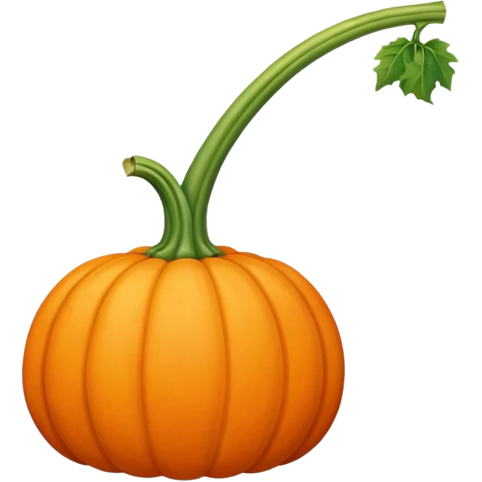 Long Curved Stem Pumpkin emoji