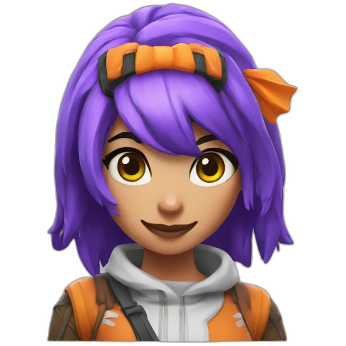 Fortnite girl Halloween emoji