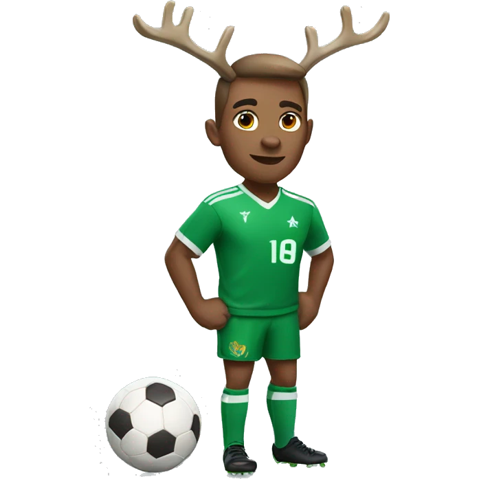 reindeer soccer player emoji