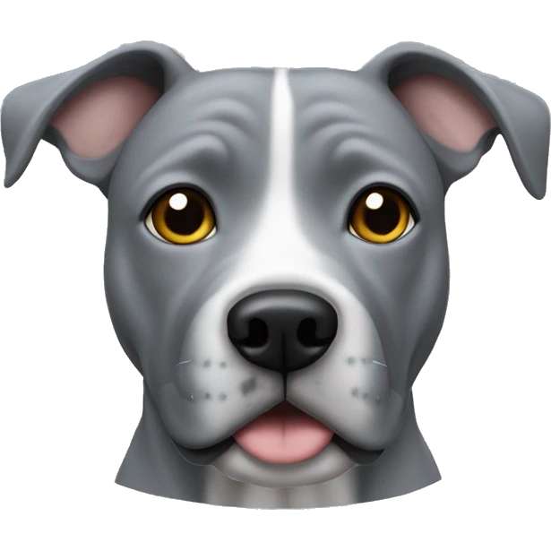 Grey staffordshire dog emoji