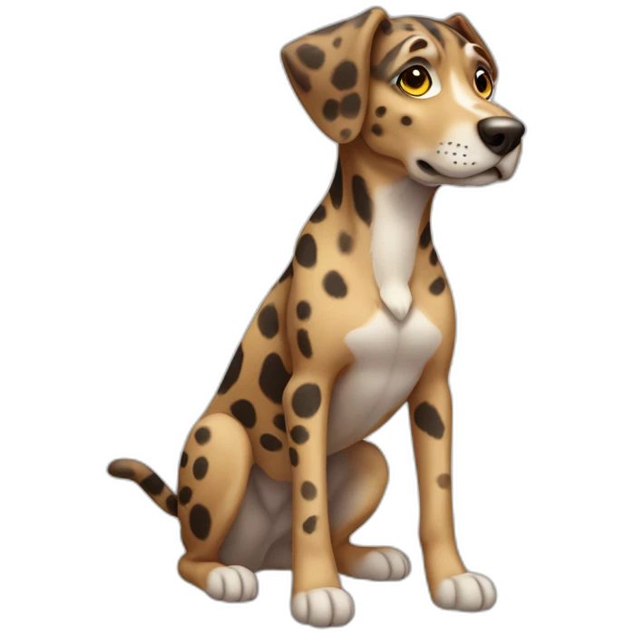 catahoula leopard dog full-body emoji