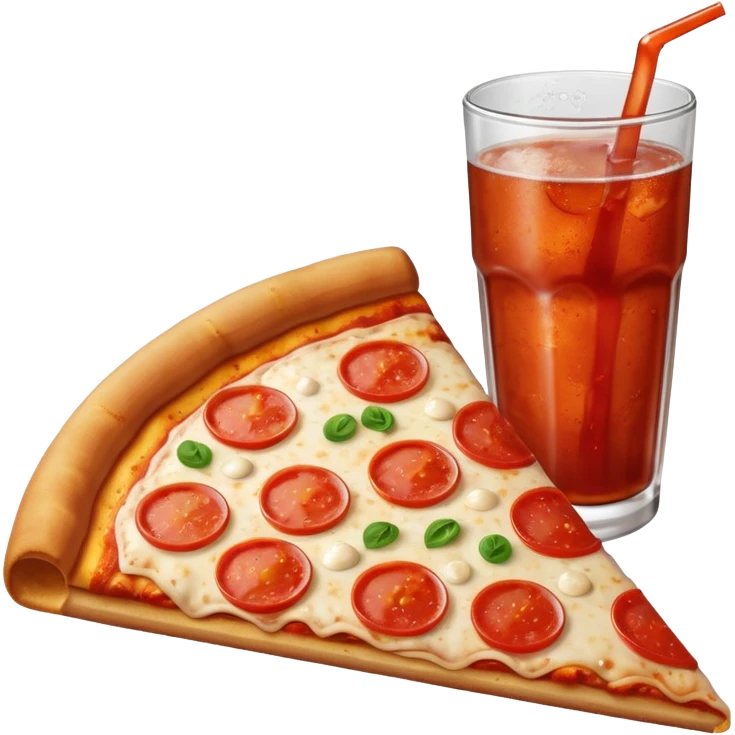 lon nước ngọt và pizza emoji