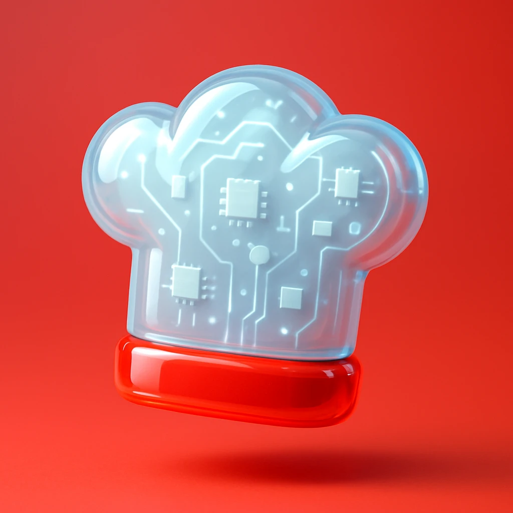 Chef hat white red background  emoji