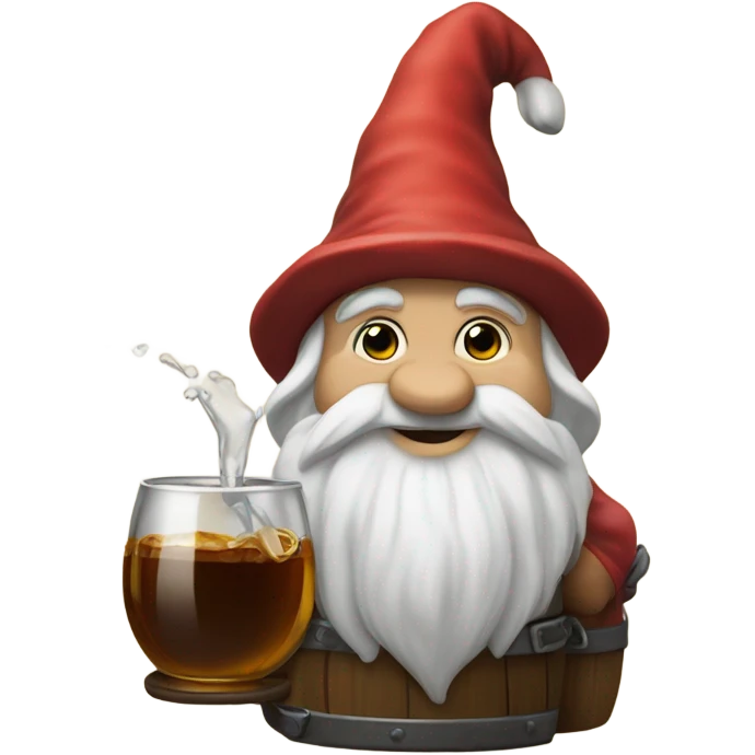 gnome pouring some rum out emoji