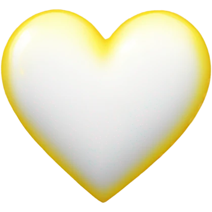 White heart with yellow sparkles emoji