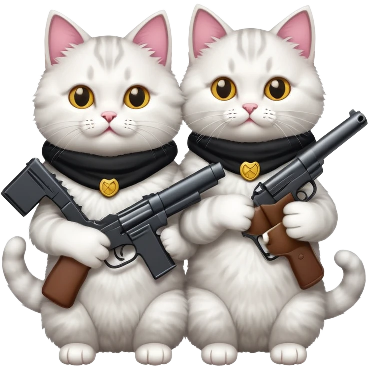 Cats with guns emoji