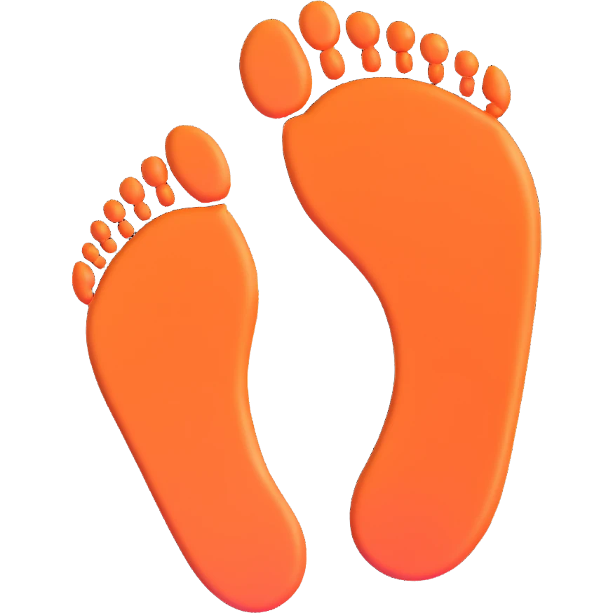 left human footprint, clear and simple emoji