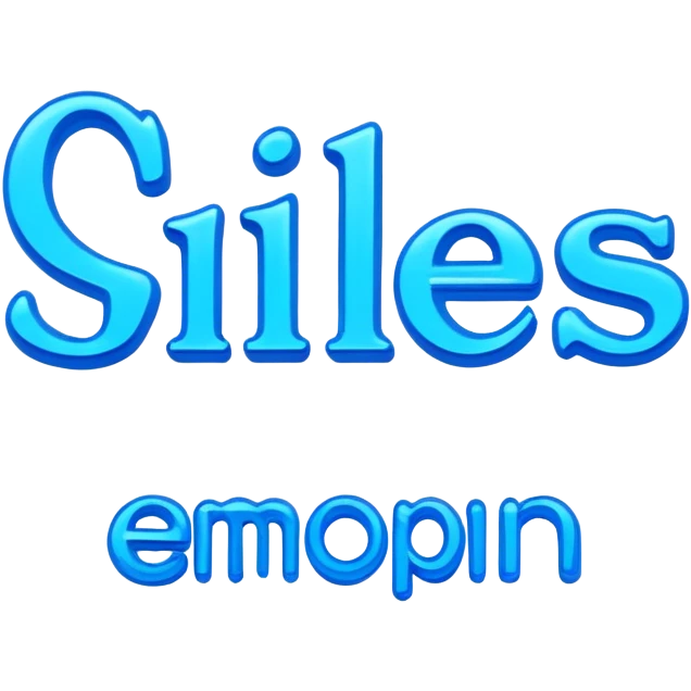 Blue neon sign with the word Giles emoji