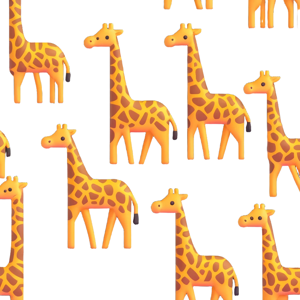 poo with giraffe pattern, exaggerated spots, shiny texture emoji